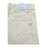 Vicolo Short In Denim Tinta Unita con Girovita Regolabile per Bambina 3146S00016 PANNA VICOLO 