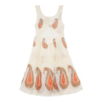 Dixie Abito Tinta Unita con Fantasia per Bambina AB46084G39 BEIGE DIXIE 