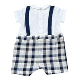 Lalalu' Pagliaccetto Mezza Manica Bicolore per Neonato PAL006PX BIANCO/BLU LALALU' 