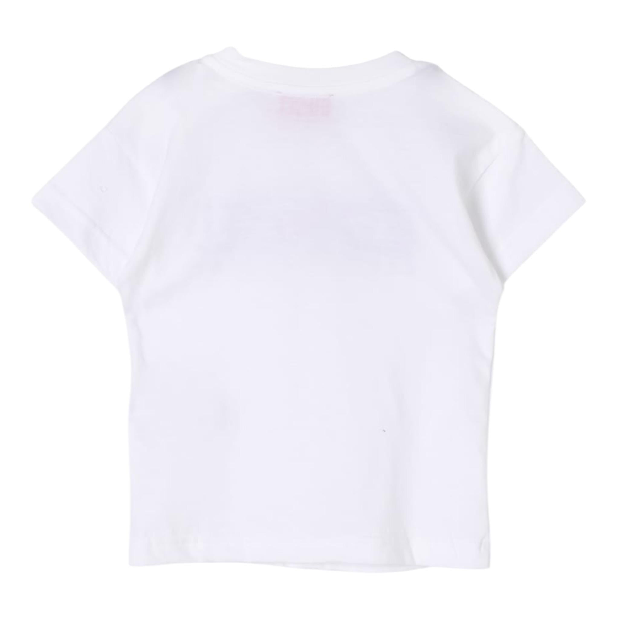 Diesel T-Shirt Girocollo tinta unita con Logo Bianco per Bambina K00569AJ BIANCO DIESEL 