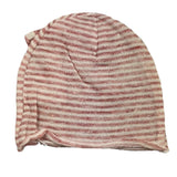 Lalalu' Cappello Fantasia A Righe Cn Fiocco Bianco/Rosa Per Neonata