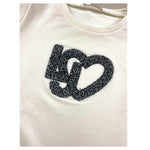 LIU JO felpa chiusa girocollo tint unita con stampa logo Panna per Bambina KF4025 PANNA LIU JO 