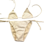 Matinée Costume 2 Pezzi Triangolo-Slip Tinta Unita per Bambina CC30211 PANNA MATINÉE 