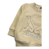 TRUSSARDI felpa chiusa girocollo tinta unita Panna per Neonato TIA25156 PANNA TRUSSARDI 