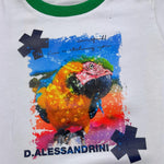 Daniele Alessandrini T-Shirt Girocollo Tinta Unita con Stampa per Neonato 1296M00234 BIANCO DANIELE ALESSANDRINI 