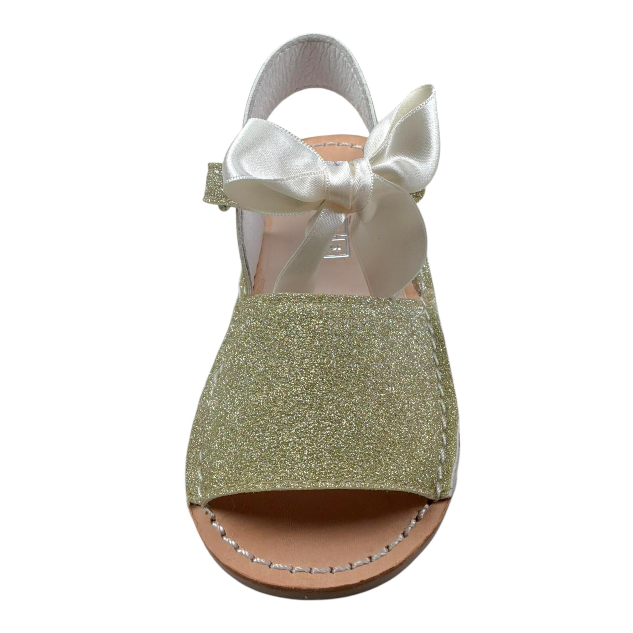 Qkis Sandalo Tinta Unita con Brillantini per Bambina IT1010 VERDE QKIS 