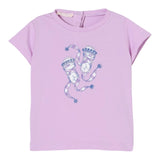 Liu Jo T-Shirt Girocollo Tinta Unita con Logo per Neonata HA5063 LILLA LIU JO 