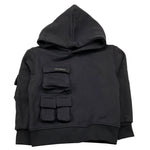 I'M BRIAN felpa chiusa con cappuccio tinta unita Nero per Bambino F3125J NERO I'M BRIAN 