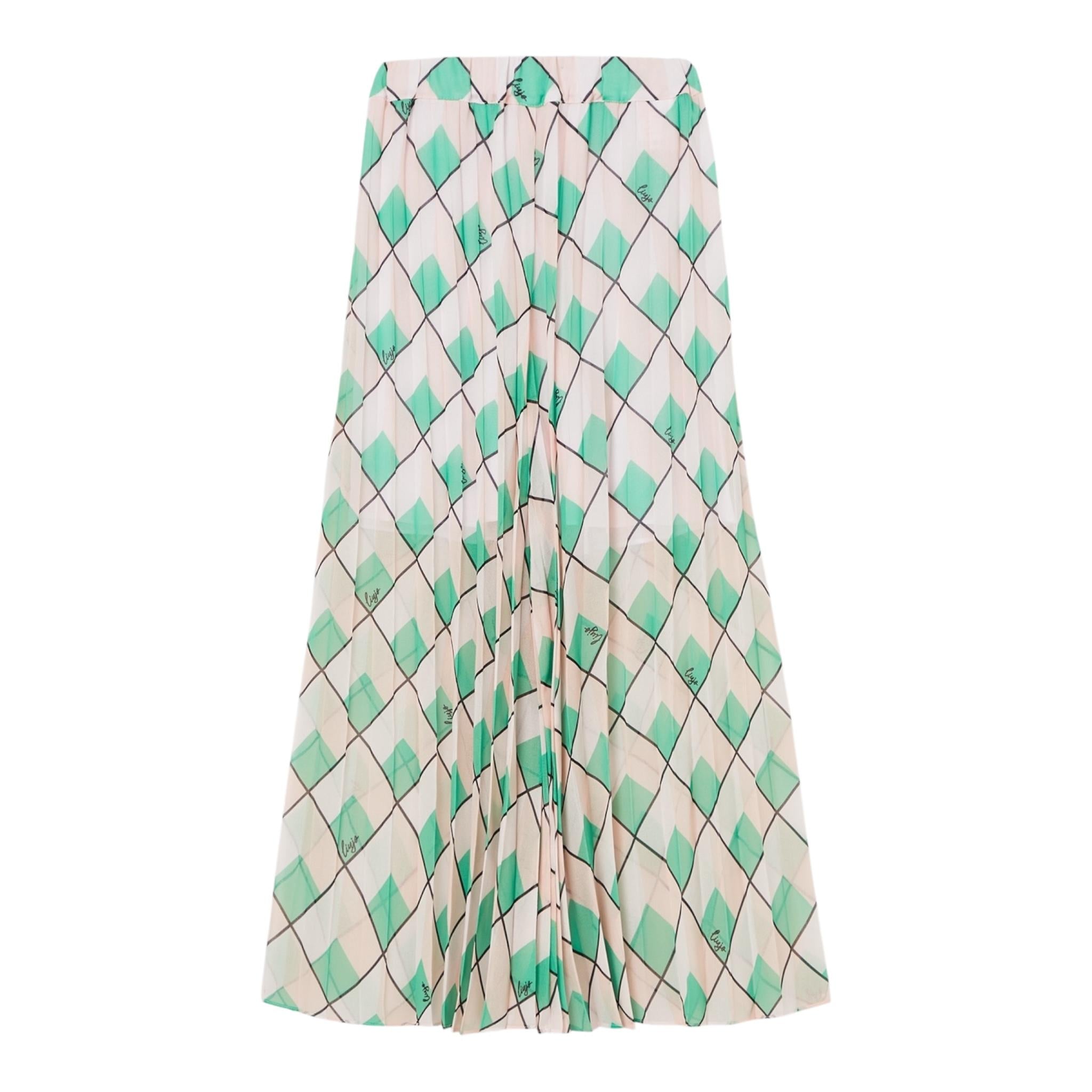 Liu Jo Pantalone Tinta Unita con Fantasia A Quadri Multicolor per Bambina GA4030 ROSA LIU JO 