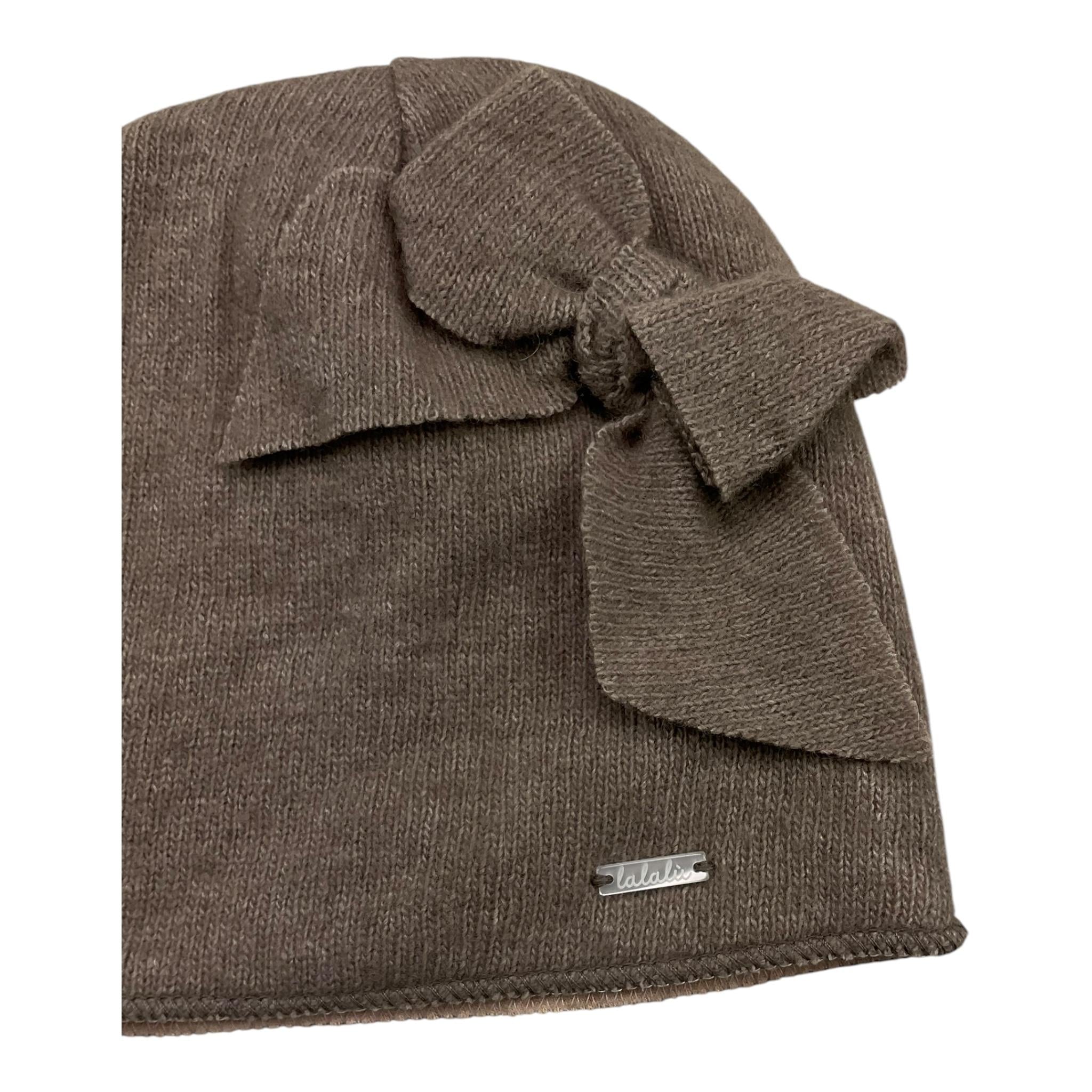 LALALU' cappello tinta unita con fiocco Tortora per Bambina CAL9NJ TORTORA LALALU' 