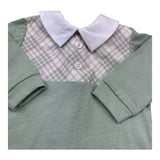 Isabel & Martinez Completo 2 Pezzi Shirt-Ghettina Tinta Unita per Neonato IM25N472 VERDE ISABEL & MARTINEZ 