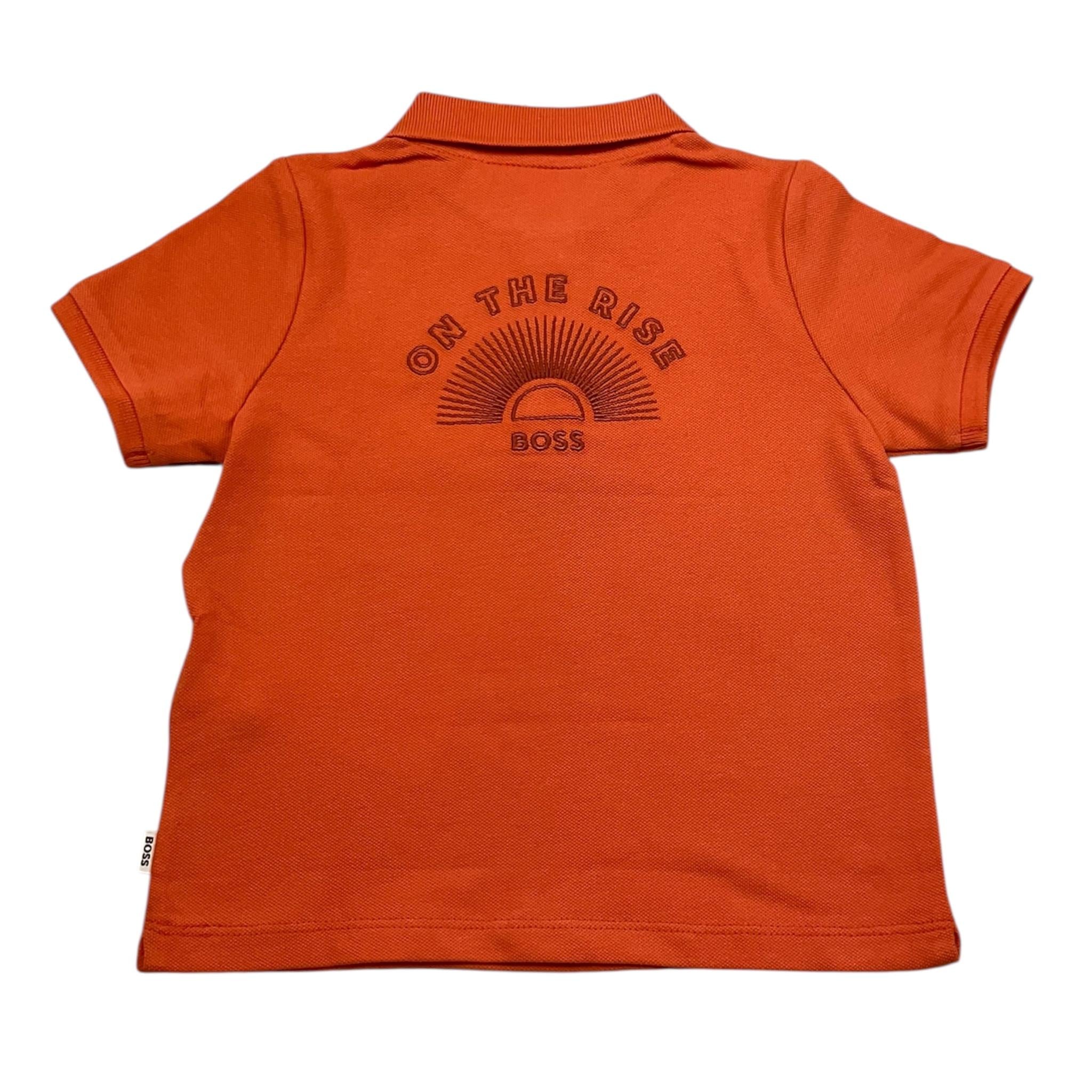 Boss Polo Mezza Manica Tinta Unita per Bambino J52101J ARANCIONE BOSS 