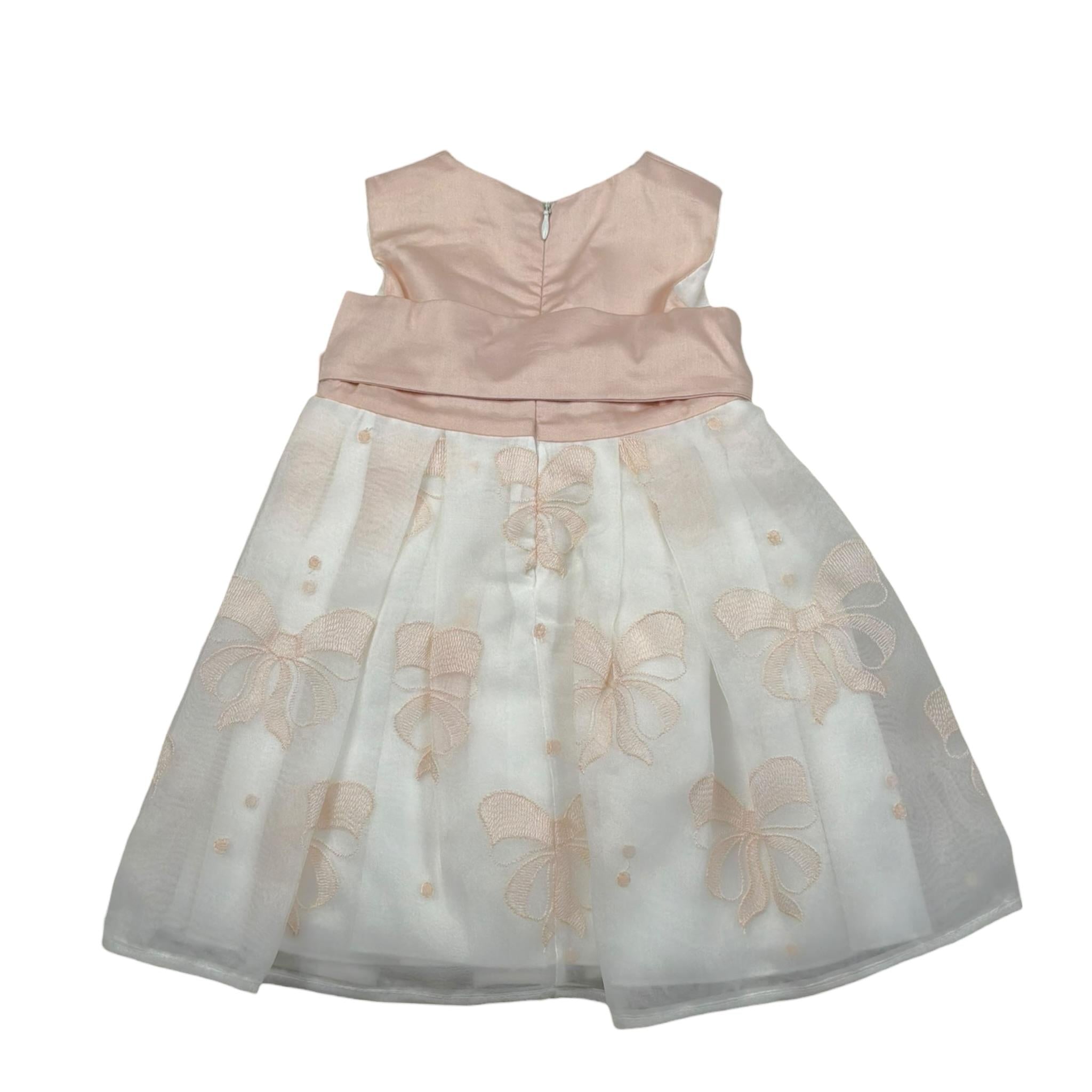 Isabel Abito Cerimonia Tinta Unita con Tulle per Neonata IMM22D900N BIANCO ISABEL 