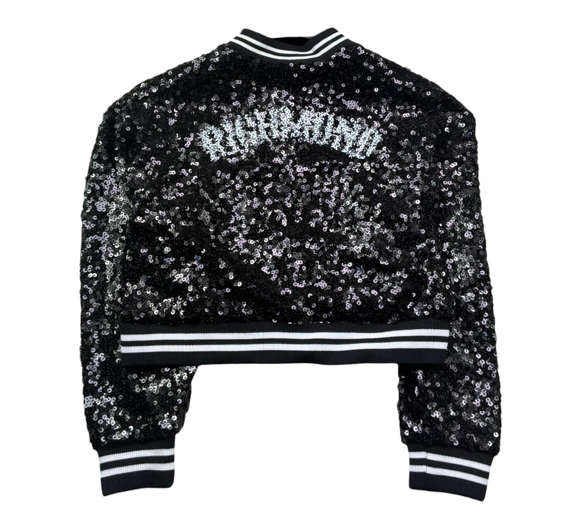 John Richmond Giubbino Tinta Unita Paillettato per Bambina RGP26047GB NERO JOHN RICHMOND 