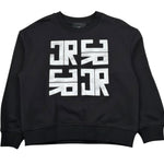 John Richmond Felpa Chiusa Girocollo Tinta Unita con Stampa per Bambino RBP26002FE NERO JOHN RICHMOND 