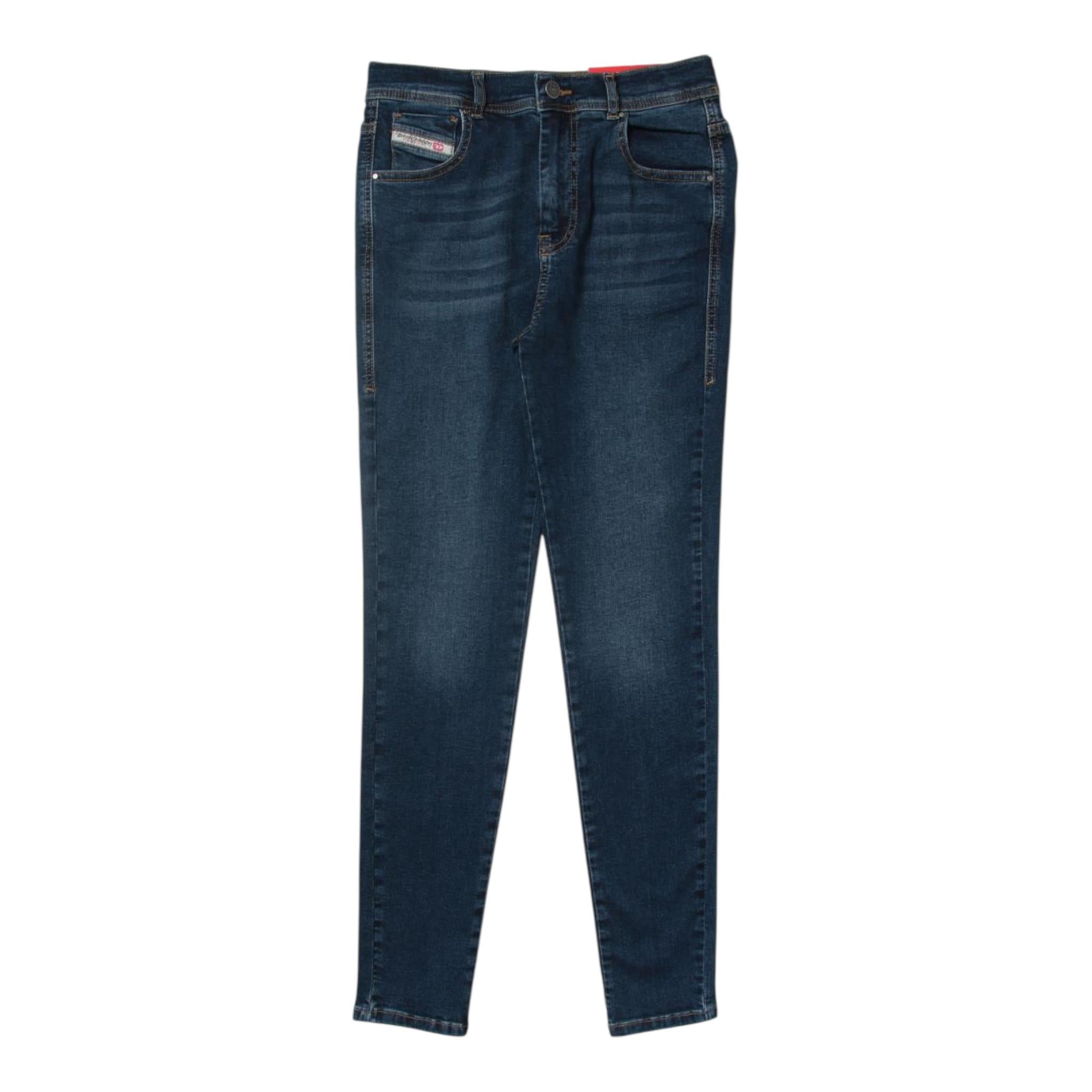 Diesel Jeans Tinta Unita con Girovita Regolabile per Bambino J00812 BLU DIESEL 