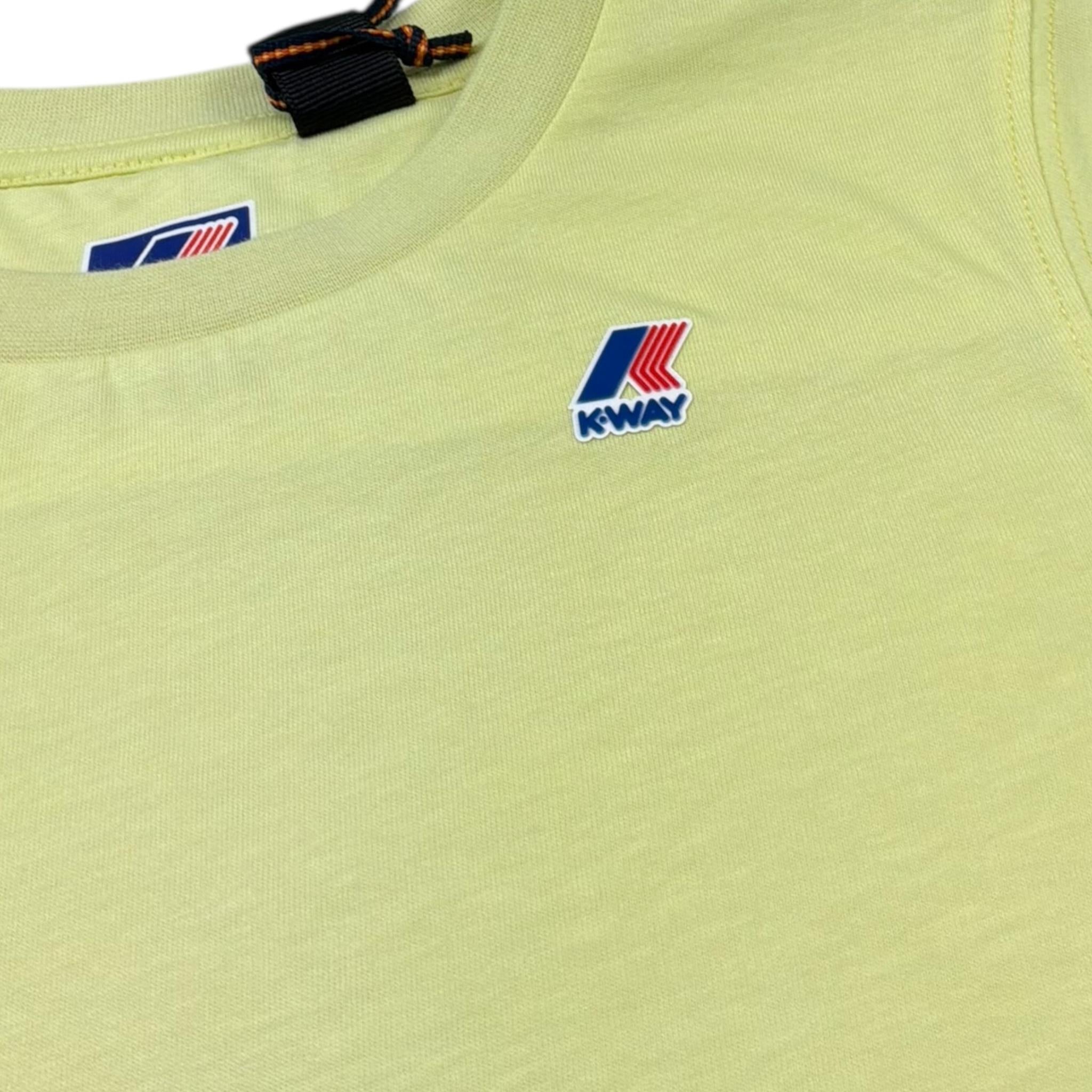 K-Way T-Shirt Girocollo Tinta Unita con Stampa per Bambino K7133YW GIALLO K-WAY 