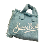 Saint Barth Ciondolo Mini Borsa Tinta Unita con Logo per Bambina KEY AZZURRO SAINT BARTH 