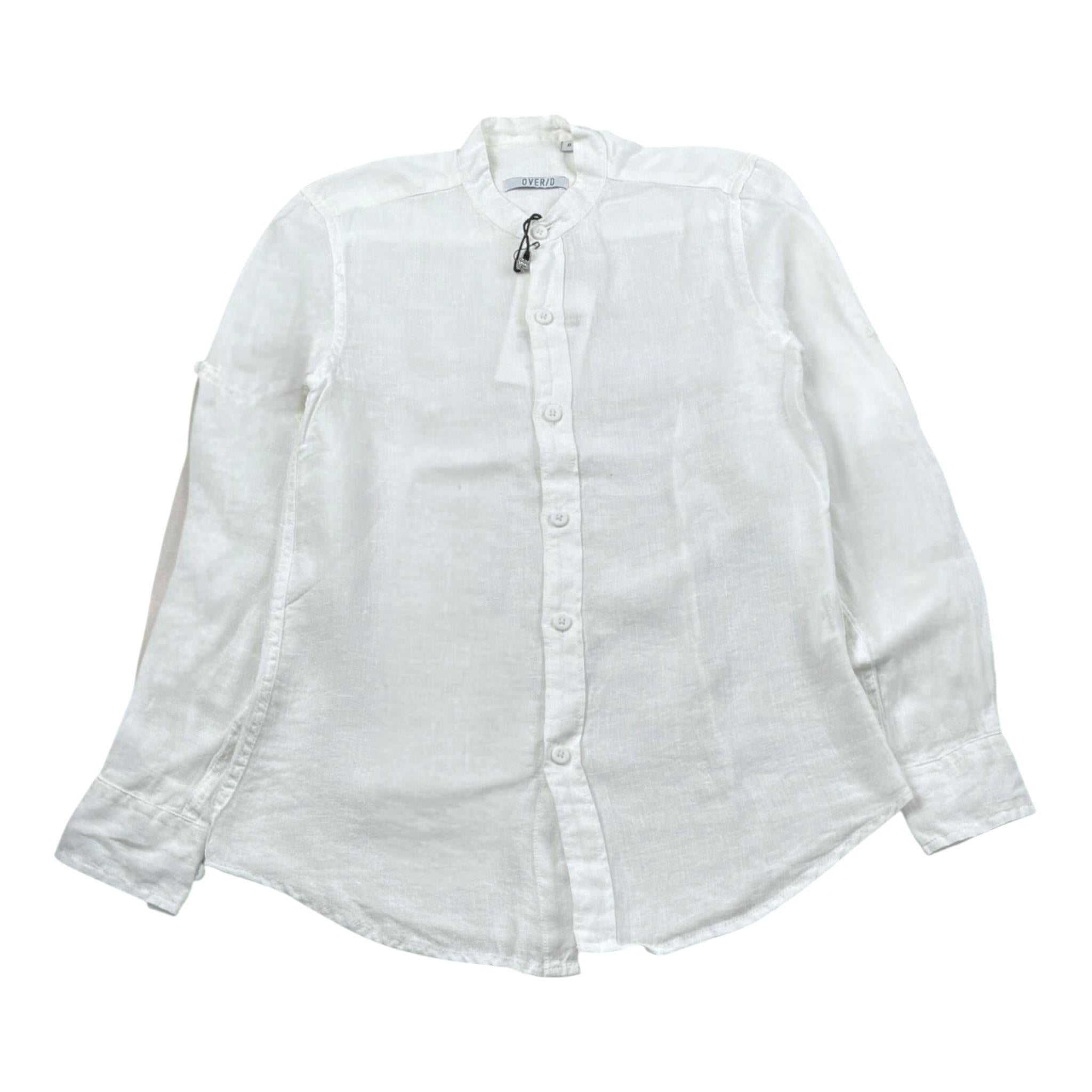 Over-D Camicia Tinta Unita Manica Lunga per Bambino OK365SCM BIANCO OVER-D 