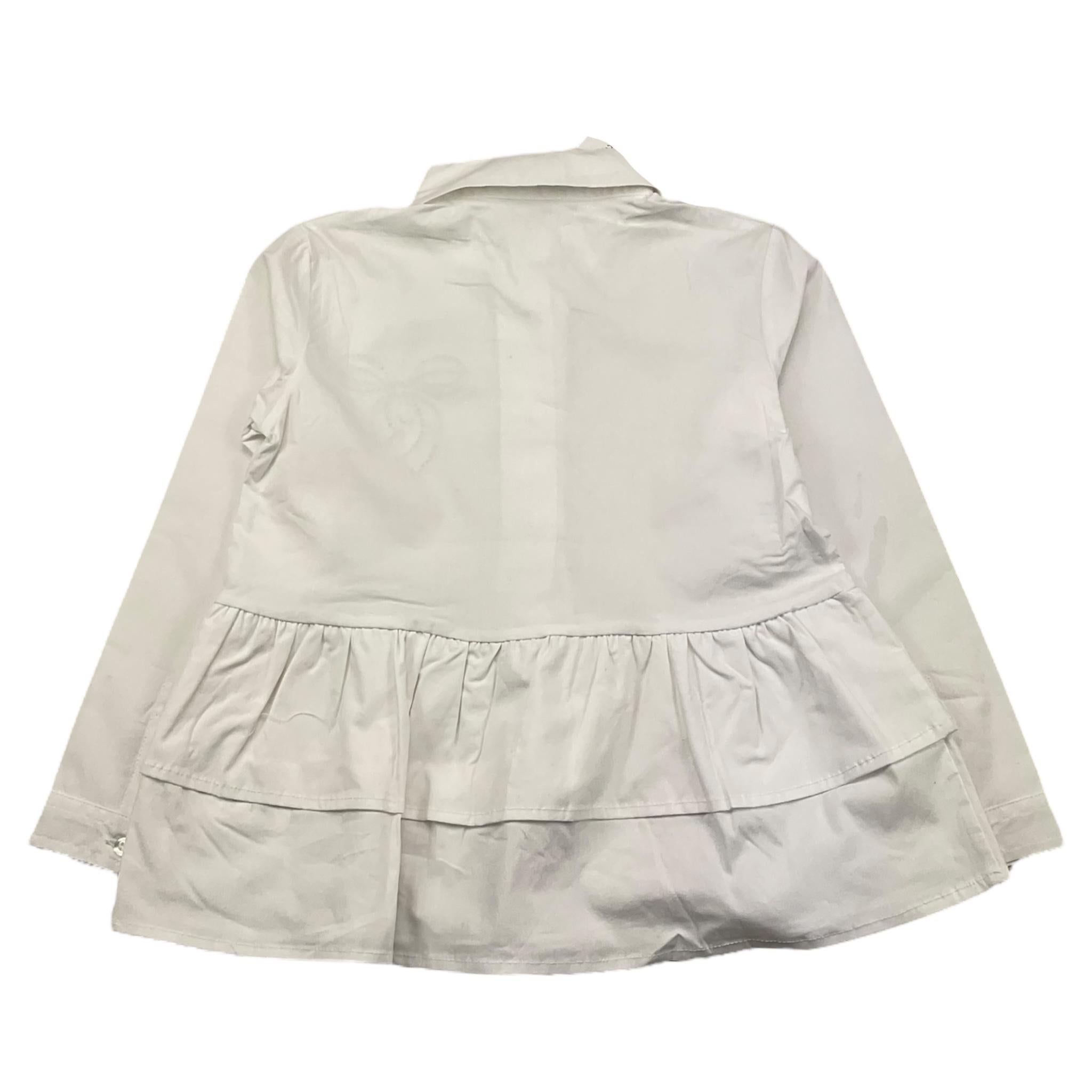 CANADA HOUSE camicia manica lunga tinta unita con brillantini Bianco per Bambina 24483121 BIANCO CANADA HOUSE 