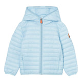 Save The Duck Giubbino Tinta Unita con Zip E Cappuccio per Neonato J30650 AZZURRO SAVE THE DUCK 