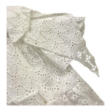 Little Bear Abito Tinta Unita Traforato con Fiocco per Neonata 8204N BIANCO LITTLE BEAR 