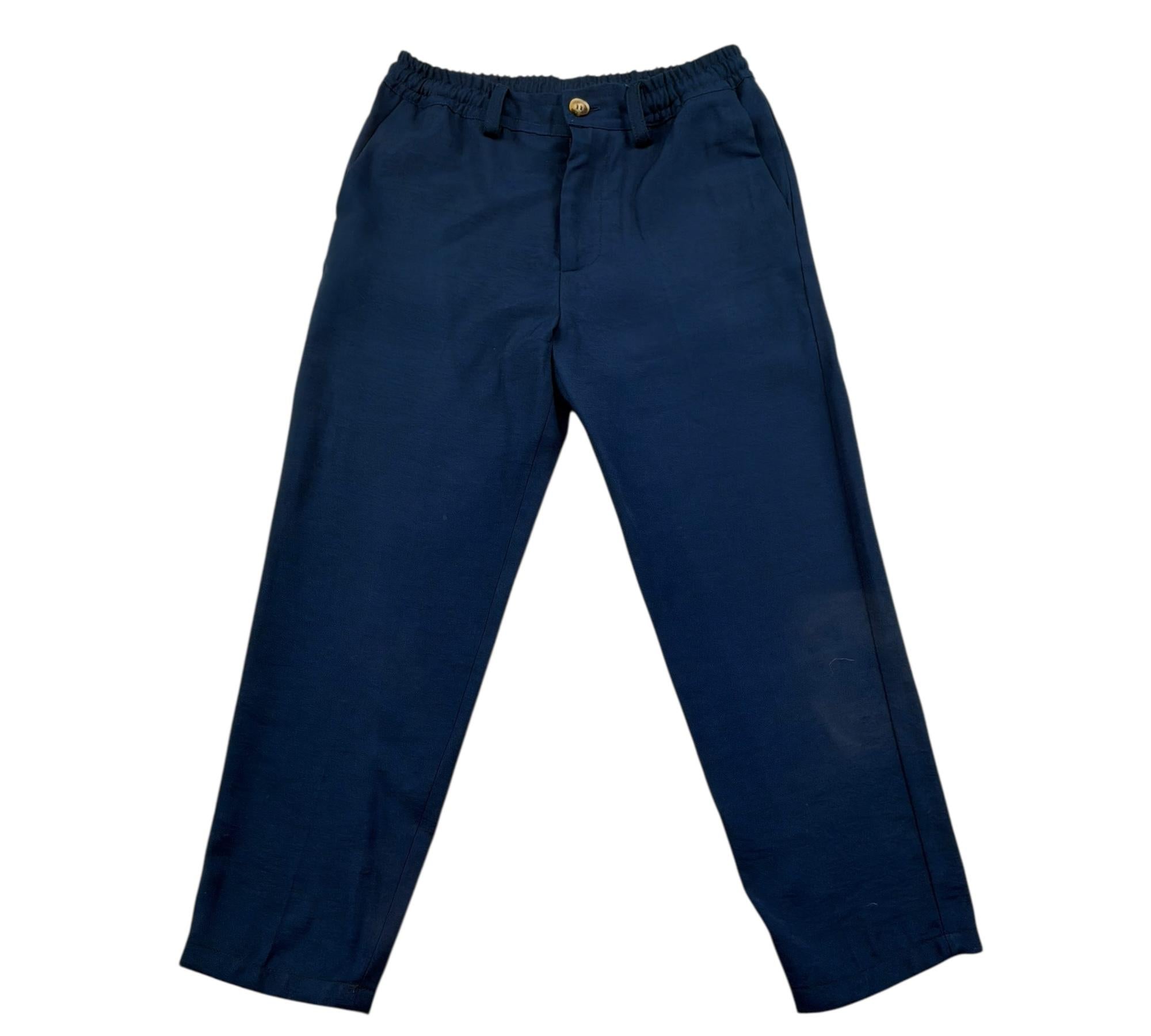Trussardi Pantalone Tuta Tinta Unita con Elastico In Vita per Bambino TBP26151PA BLU TRUSSARDI 