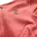 Juicy Couture Felpa Tinta Unita In Velluto con Zip E Cappuccio per Bambina JBX6500 ARANCIONE JUICY COUTURE 