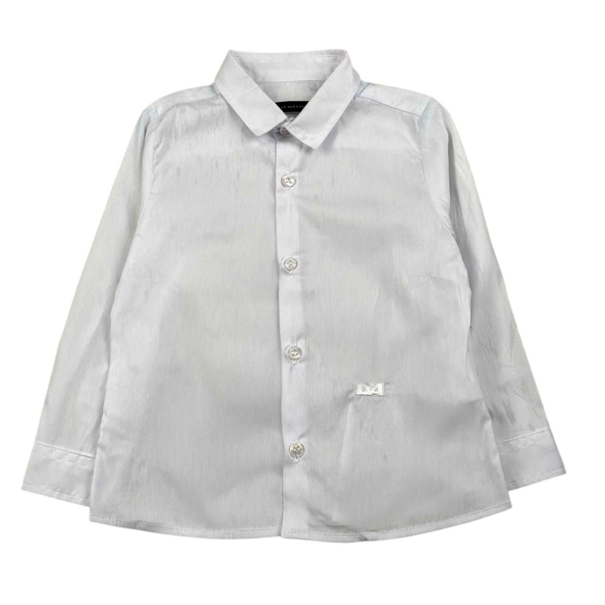 Daniele Alessandrini Camicia Manica Lunga Tinta Unita con Logo per Neonato 1295C00267X BIANCO DANIELE ALESSANDRINI 
