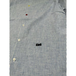 Daniele Alessandrini Camicia tinta unita con Fantasia A Righe Azzurro per Bambino 1235C1198 AZZURRO DANIELE ALESSANDRINI 