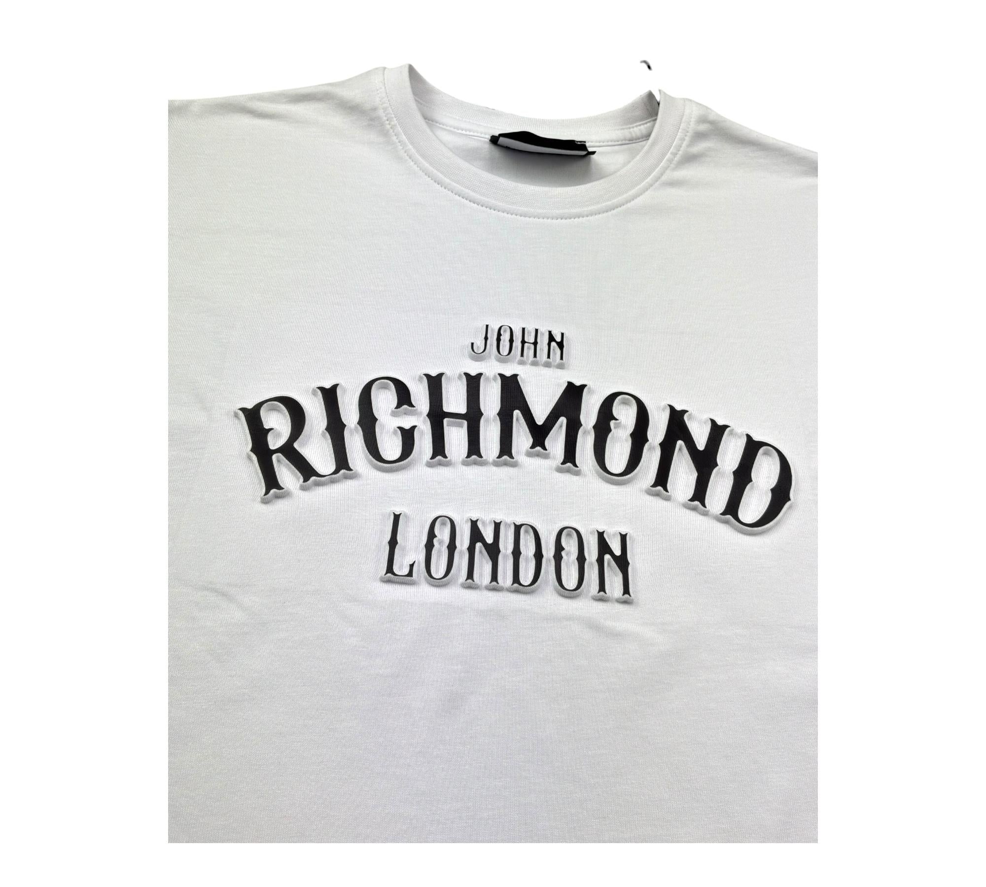 John Richmond T-Shirt Girocollo Tinta Unita con Stampa per Bambina RGP26048TS BIANCO JOHN RICHMOND 