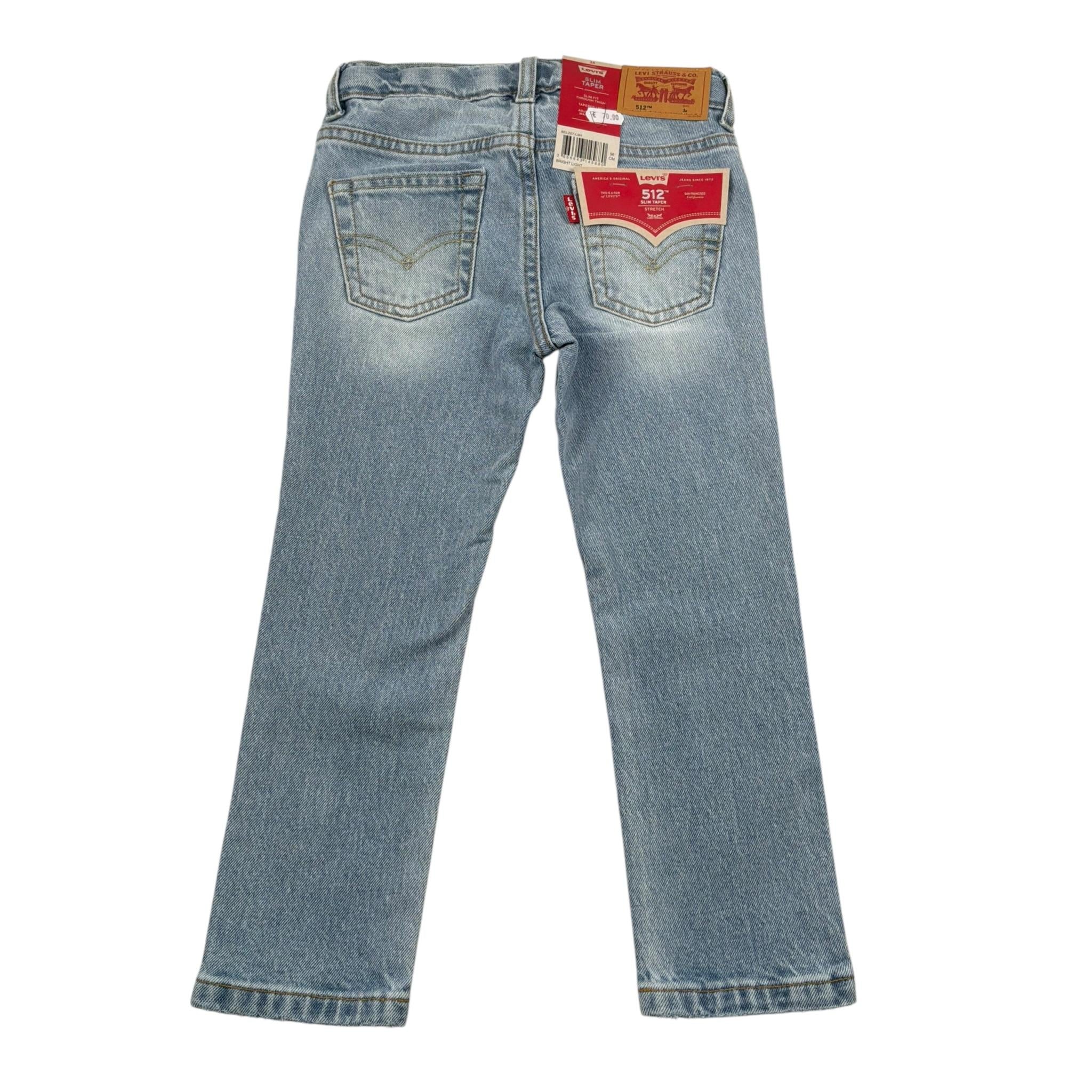 Levi'S Jeans Tinta Unita con Girovita Regolabile per Bambino 8EL207 AZZURRO LEVI'S 