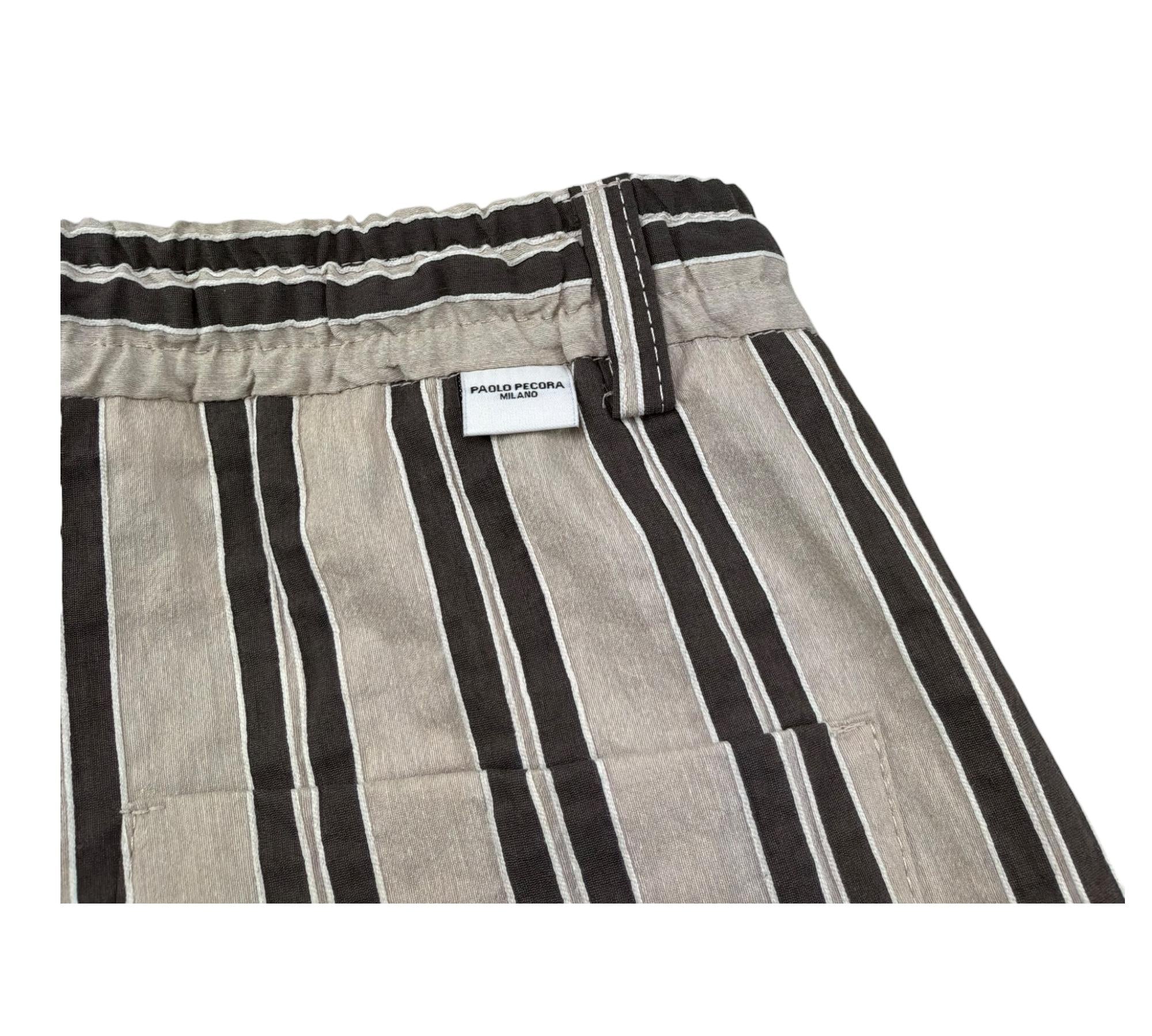 Paolo Pecora Bermuda Fantasia A Righe con Elastico In Vita per Bambino PP4298 BEIGE PAOLO PECORA 