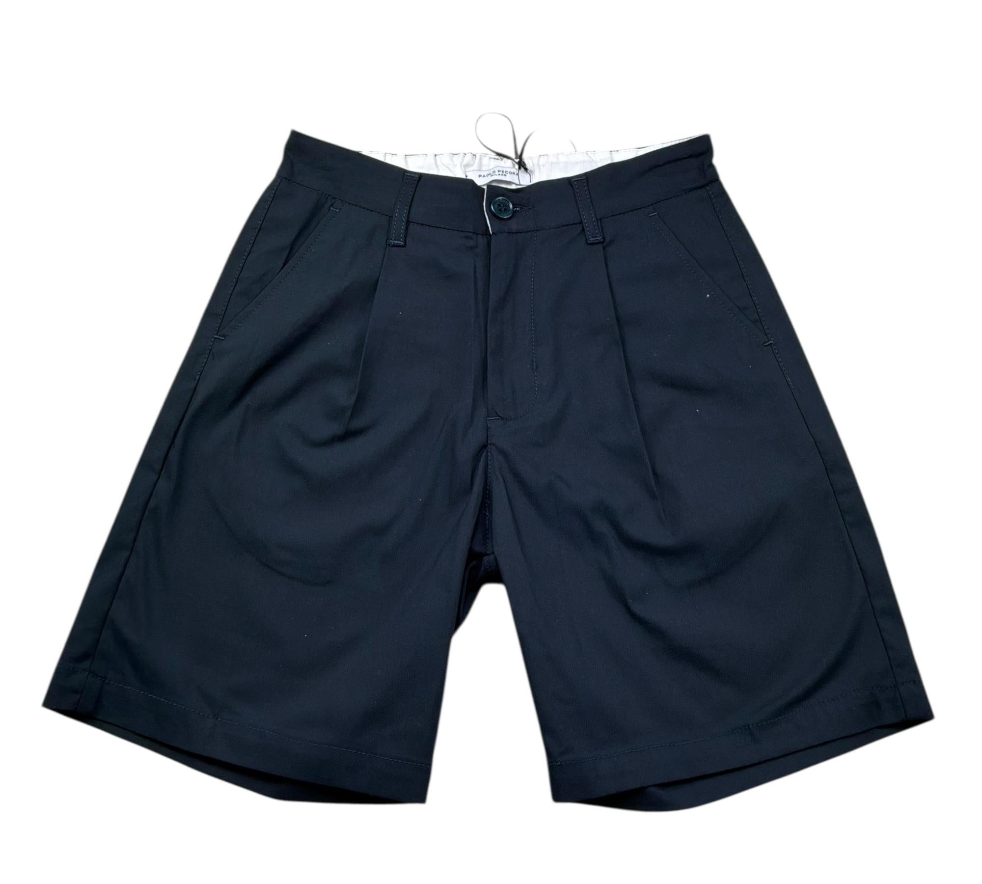 Paolo Pecora Bermuda Tinta Unita con Elastico In Vita per Bambino PP4321 BLU PAOLO PECORA 