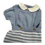 Juliana Completo 2 Pezzi Maglia-Salopette per Neonato 25202 AZZURRO POLVERE JULIANA 