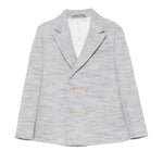 Eleventy Giacca Tinta Unita Doppiopetto per Bambino EW2P94 BLU ELEVENTY 