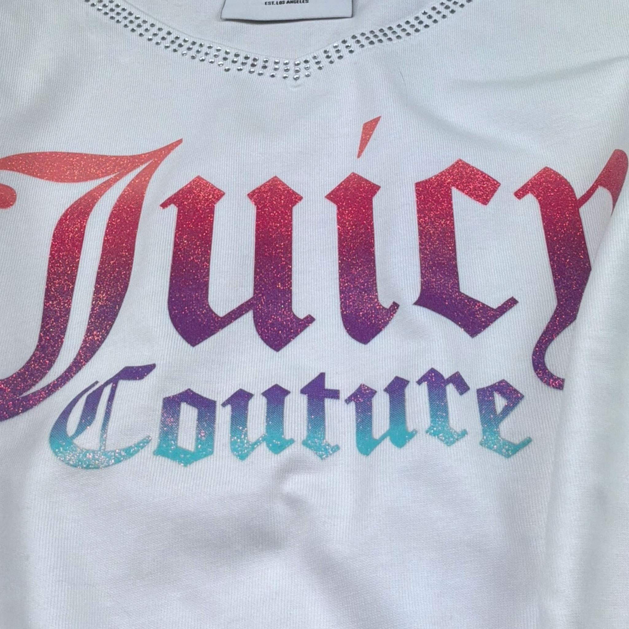 Juicy Couture Abito Mezza Manica Tinta Unita con Stampa per Bambina JBX6529 BIANCO JUICY COUTURE 