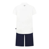 Trussardi Completo 2 Pezzi Bicolore Camicia-Bermuda Bianco/Blu per Bambino TBP25013CLX BIANCO/BLU TRUSSARDI 