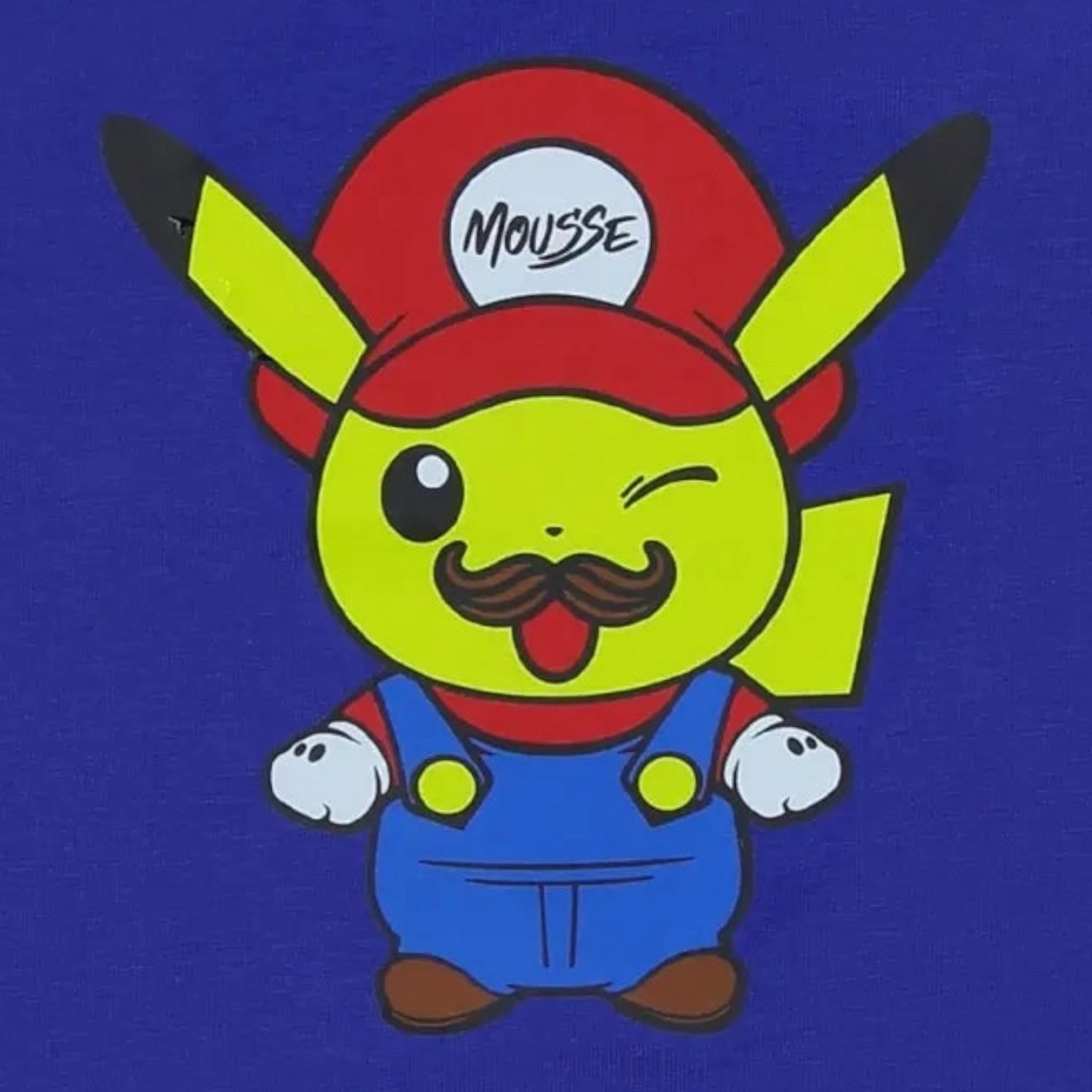 Mousse T-Shirt Girocollo con Stampa per Bambino PIKAMARIO BLU MOUSSE 