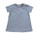 Trussardi T-Shirt Girocollo Tinta Unita con Logo per Neonato TIP26112TS AZZURRO TRUSSARDI 