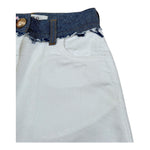 Vicolo Jeans Tinta Unita con Girovita Regolabile per Bambina 3145P00346 BIANCO VICOLO 