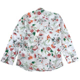 Alessandro Lamura Camicia Tinta Unita Cn Fantasia Fiori Bianco Per Bambino