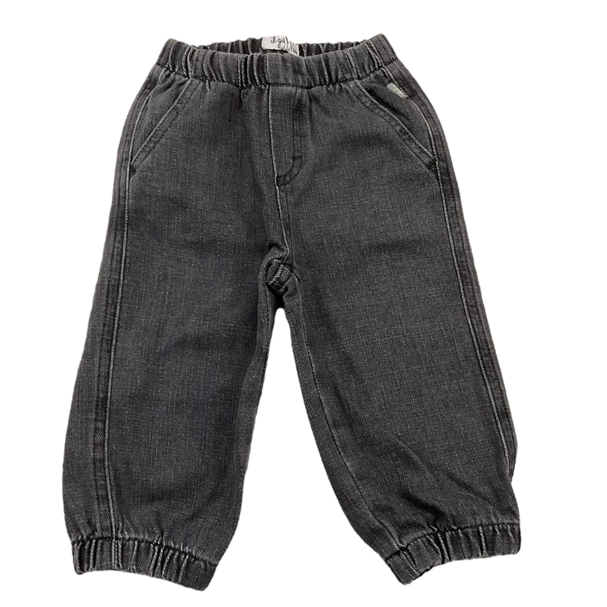 IL GUFO jeans tinta unit con elastico in vita Nero per Bambino A24PL427J0048 NERO IL GUFO 