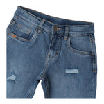 Sarabanda Jeans Tinta Unita con Girovita Regolabile per Bambino 0B633 BLU SARABANDA 