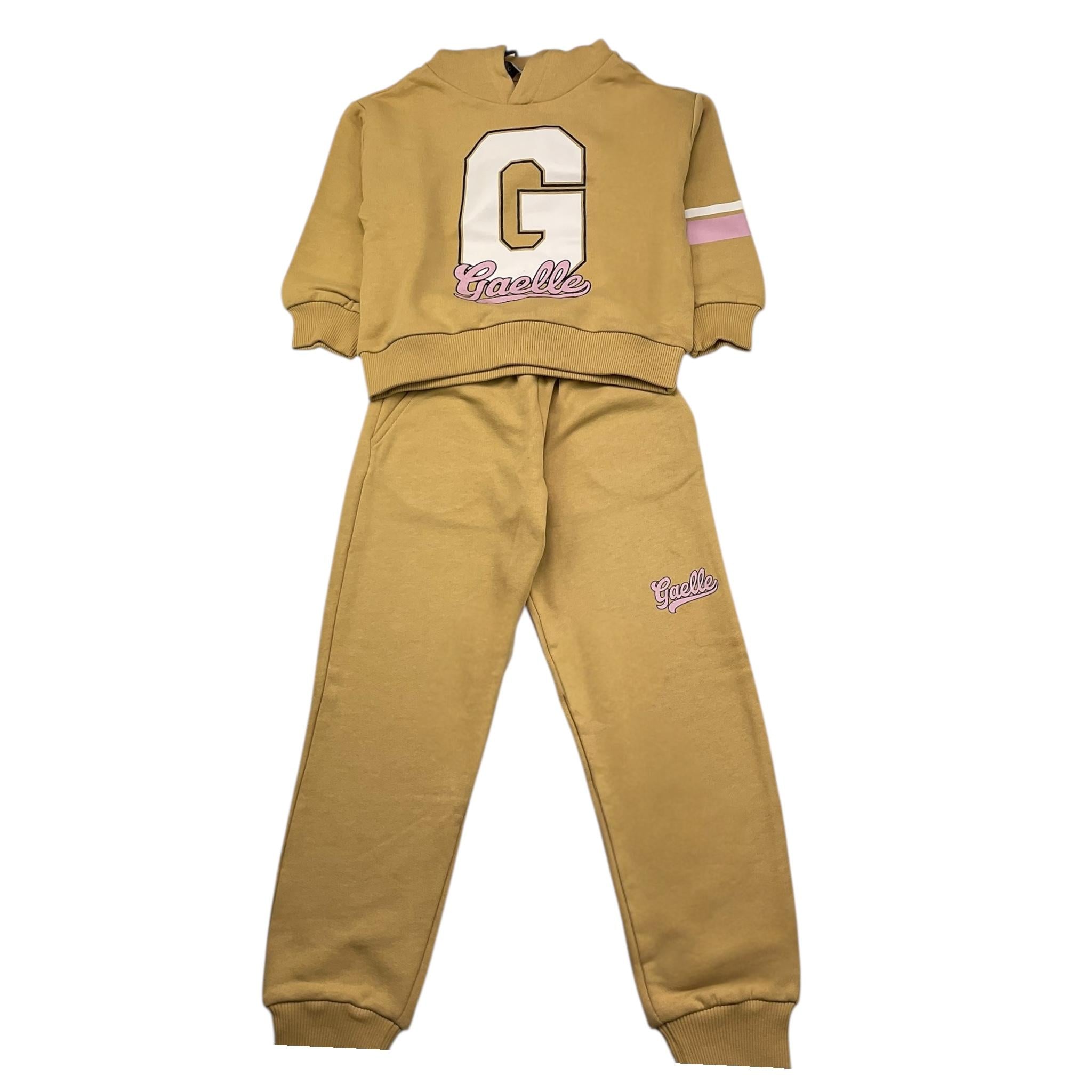 GAELLE completo 2 pezzi felpa-pantalone tinta unita Sabbia per Bambina 2741T00525X SABBIA GAELLE 