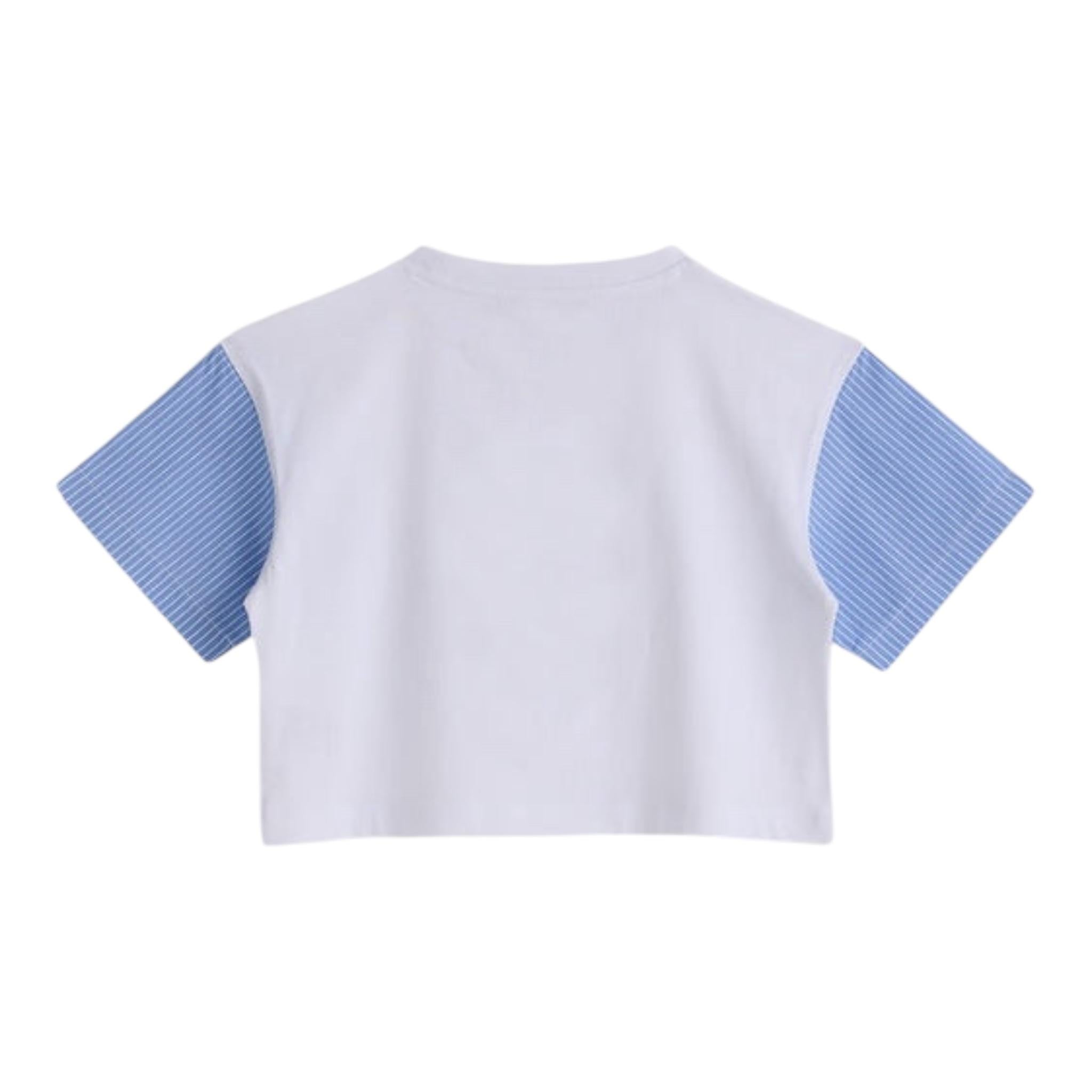 Iceberg T-Shirt Girocollo Tinta Unita con Stampa per Bambina TSICE5154J BIANCO ICEBERG 