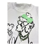 Liu Jo T-Shirt Girocollo Tinta Unita con Stampe per Bambina KA5082J BIANCO LIU JO 