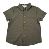 Lalalu' Camicia Mezza Manica tinta unita Verde per Bambino CML150PBX VERDE LALALU' 