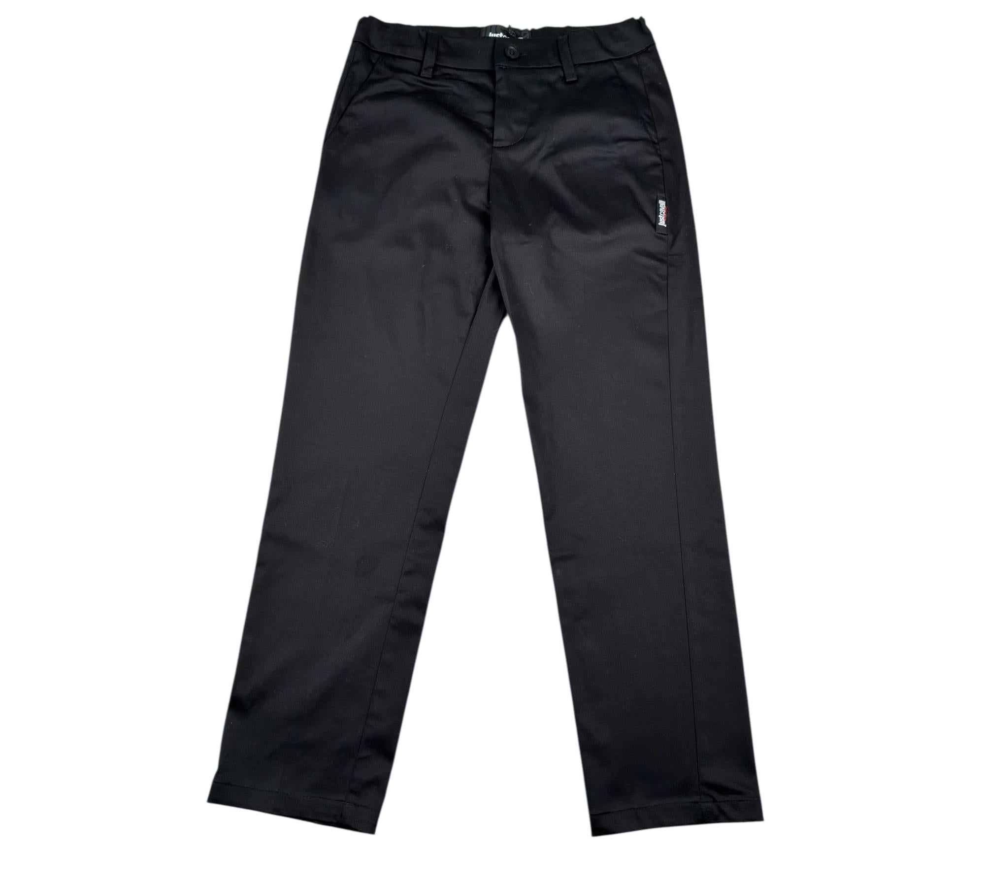 Just Cavalli Pantalone Tinta Unita con Girovita Regolabile per Bambino JBP26054PA NERO JUST CAVALLI 