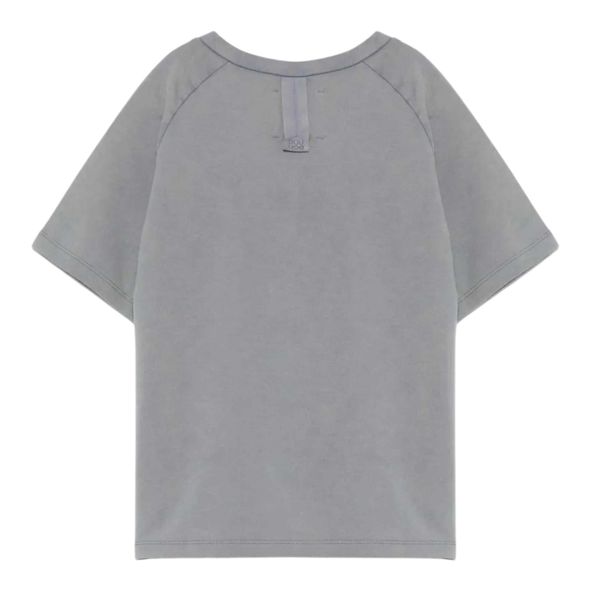 Dou Dou T-Shirt Girocollo Tinta Unita per Bambina DW8P51X GRIGIO DOU DOU 